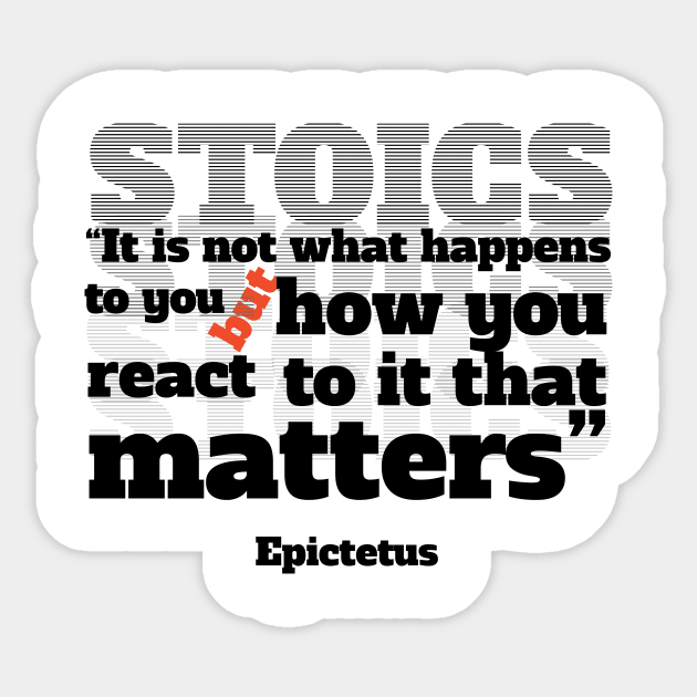 Stoic quote by Epictetus Sticker by emma17